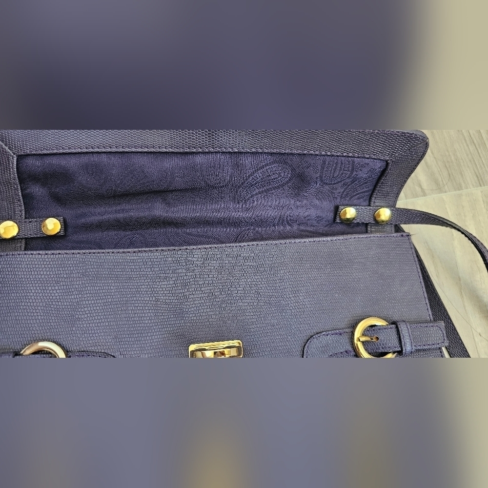 LORD & TAYLOR vintage purple shoulder bag - Picture 7 of 8